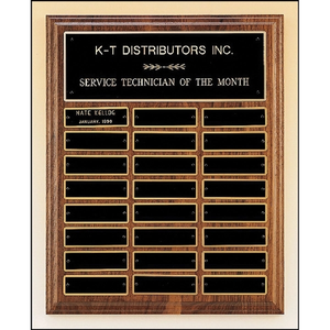 Photo of Walnut Perpetual Plaque 12x15 24 Plates