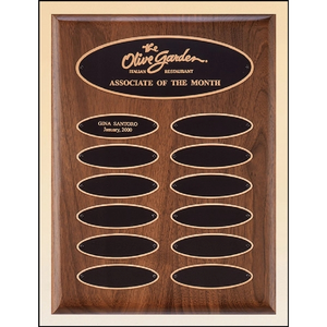 Photo of Walnut Perpetual Plaque 9x12