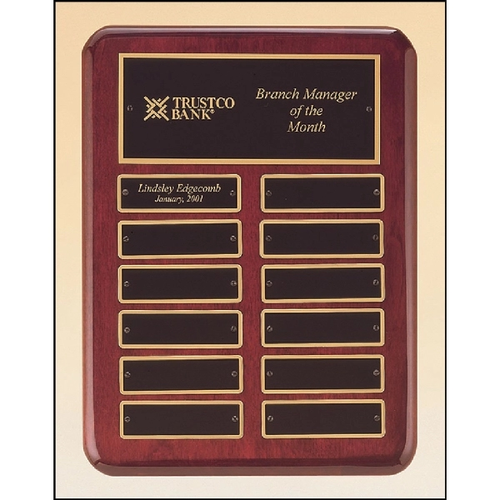 Main photo of Rosewood Piano Finish Perpetual Plaque 9x12 12 Plates