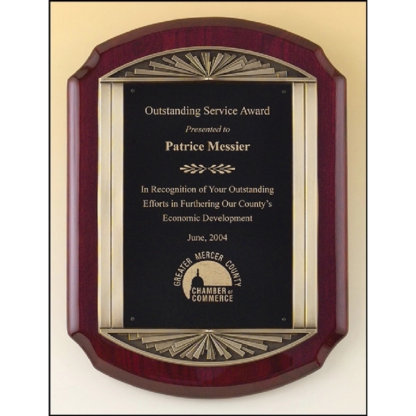 Rosewood Brown-Black-Gold color option for Rosewood Piano Finish Plaque 11x15