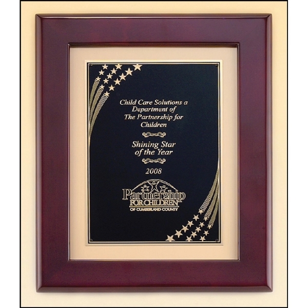 Rosewood Brown-Black-Gold color option for Rosewood Piano Finish Frame With Brass Plate 12x15