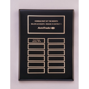 Photo of Black Piano Finish Perpetual Plaque 11x14 24 Plates