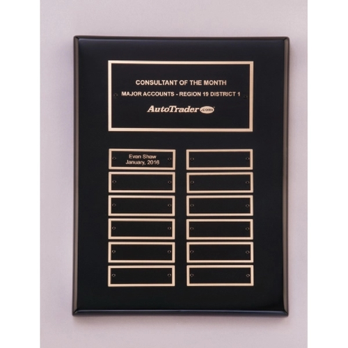 Main photo of Black Piano Finish Perpetual Plaque 11x14 24 Plates