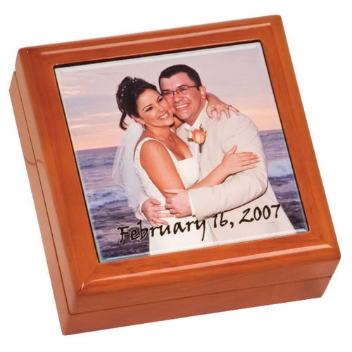 Main photo of Brown Gift Box With Full Color Ceramic Tile