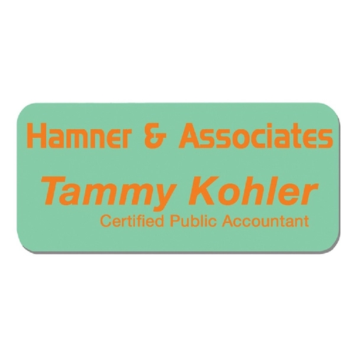 Main photo of 1.5x3 Inch White Aluminum Name Badge