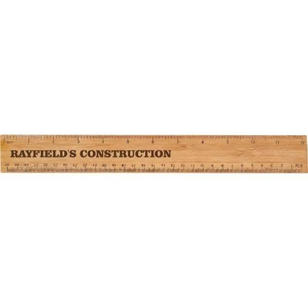 Brown color option for 12 Inch Bamboo Ruler