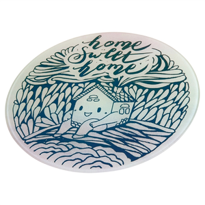 Photo of 11 7/8 Round Full Color Glass Cutting Board