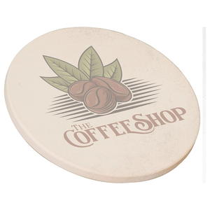 Photo of White 4.25 Inch Sandstone Coaster