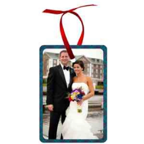 Main photo of 2" X 3" Gloss White Aluminum Vertical Rectangle Ornament