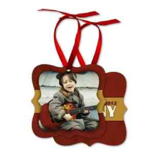 Photo of 2.95" X 2.95" Gloss White Aluminum Prague Ornament