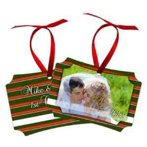 Photo of 3.95" X 2.74" Gloss White Aluminum Berlin Ornament