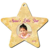 3.98" X 3.81" Gloss White Aluminum Star Ornament