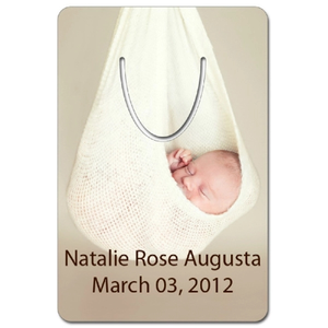 Photo of 2 X 3 White Full Color Aluminum Book Mark