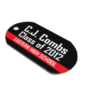 Photo of 1.13 X 2 White Full Color Aluminum 2 Sided Id Tag