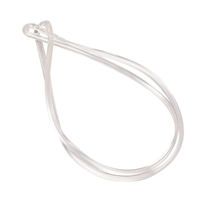 Photo of 9 Inch Clear Plastic Bag Tag Loops