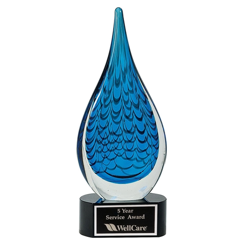 Main photo of 121/2" Blue Raindrop Art Glass