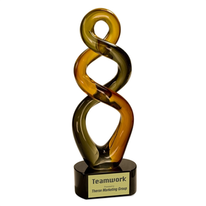 Photo of 13 1/2" Brown Twist Art Glass