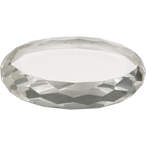 Photo of 4" X 2 3/4" Clear Oval Crystal Paperweight