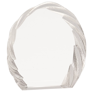 Photo of 6" Oval Crystal With Decorative Edge