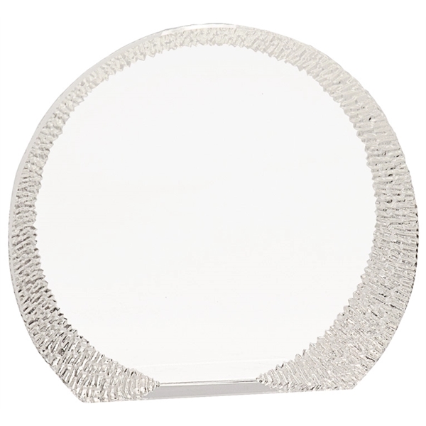 Clear color option for 6 1/4" Round Crystal With Decorative Edge