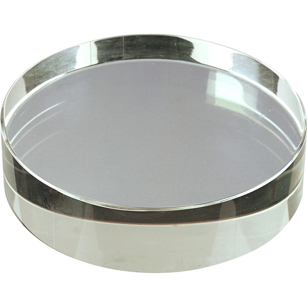 Clear color option for 3 1/8" Crystal Round Paperweight