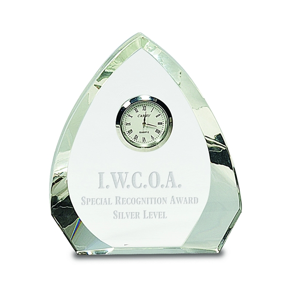 Clear color option for 5 1/2" Clear Crystal Arch With Clock