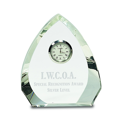 Main photo of 5 1/2" Clear Crystal Arch With Clock