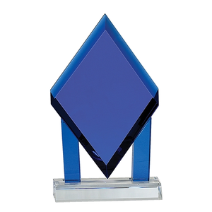 Photo of 8 3/4" Blue Crystal Floating Diamond With Blue Columns