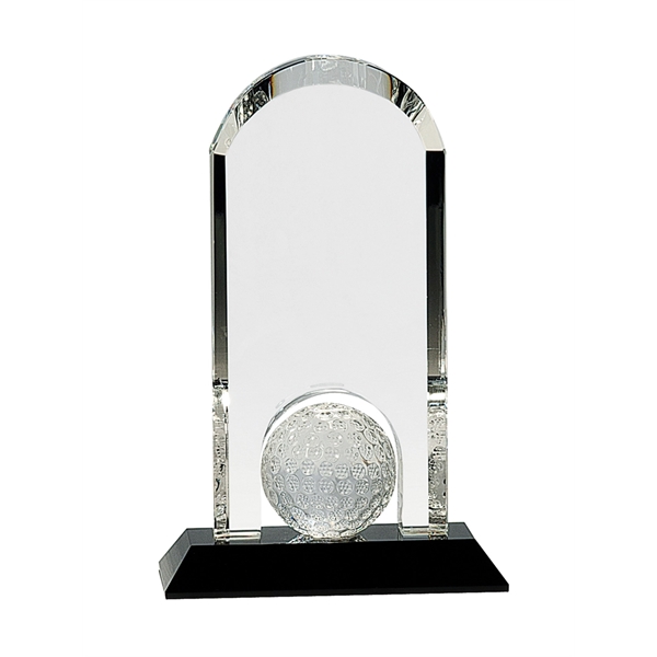 Clear-Black color option for 9" Clear Crystal Dome With Inset Golf Ball