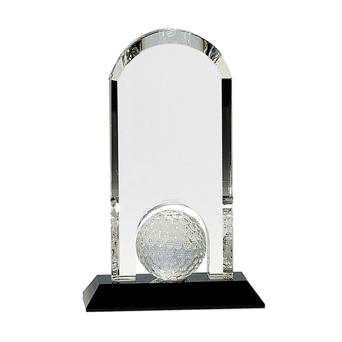 Main photo of 9" Clear Crystal Dome With Inset Golf Ball