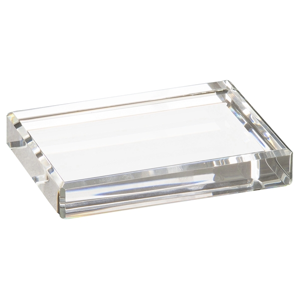 Clear color option for 4" X 3" Crystal Rectangle Paperweight