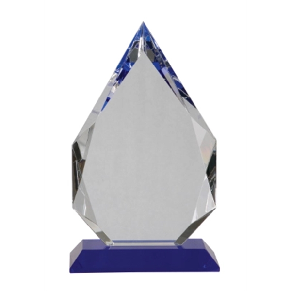 Clear-Blue color option for Diamond Crystal On Blue Pedestal Base