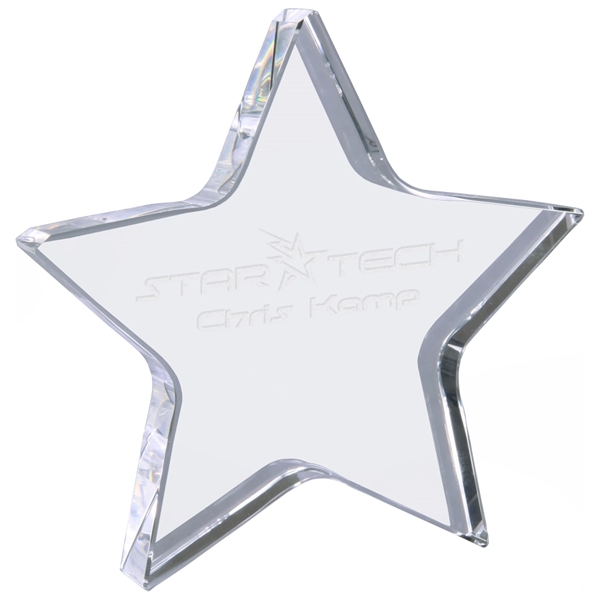 Clear color option for 5" X 5" Crystal Star