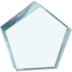 Photo of 3" X 3" Crystal Pentagon Paperweight