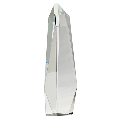 Main photo of 12" Clear Crystal Facet Slant Top Tower