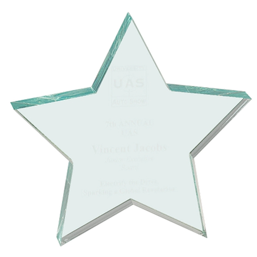 Main photo of 5" X 5" Clear Star Acrylic Paperweight