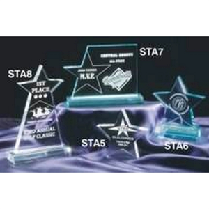 Photo of 71/4" X 5 1/4" Clear Star Page Acrylic With 71/2" Base
