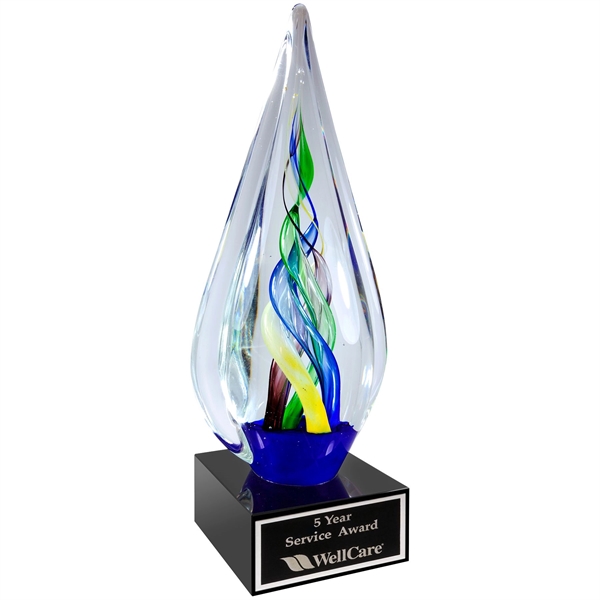 Clear-Blue-Green color option for Infinity Twist Premier Art Glass
