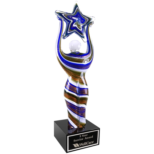 Main photo of Figure With Star Premier Art Glass