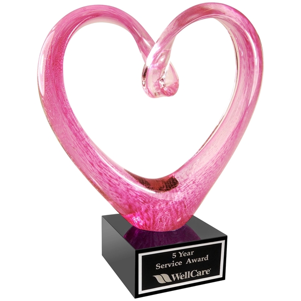 Clear-Pink color option for Pink Heart Premier Art Glass