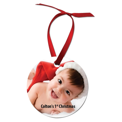 Photo of 2.75" Semi Gloss White Aluminum Round Ornament
