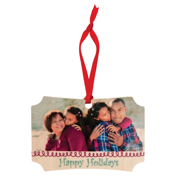 Maple color option for 4" X 2.75" Berlin Matte Maple Sublimatable Ornament