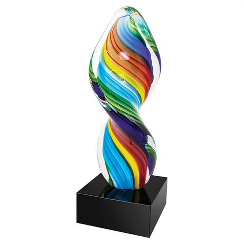 Main photo of 10 1/2" Rainbow Twist Art Glass