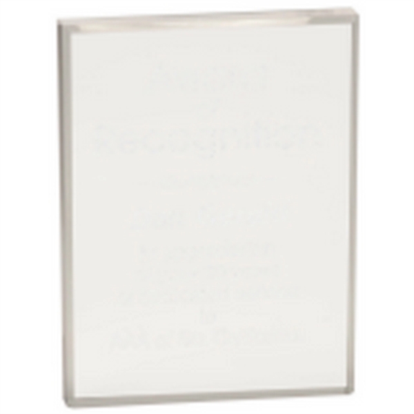 Clear color option for 6" X 8" Clear Rectangle Acrylic Award