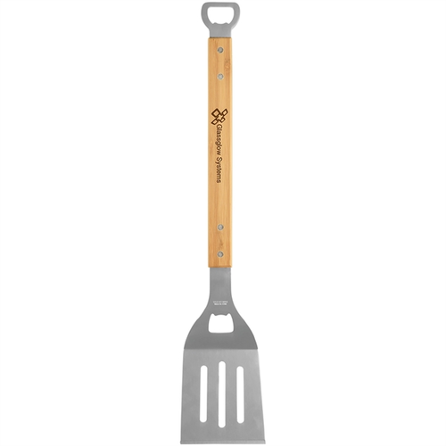 Main photo of 19 1/4" Bamboo Barbeque Spatula With Bottle Opener