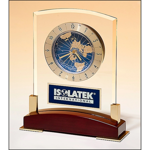 Photo of Glass Clock With World Time Dial