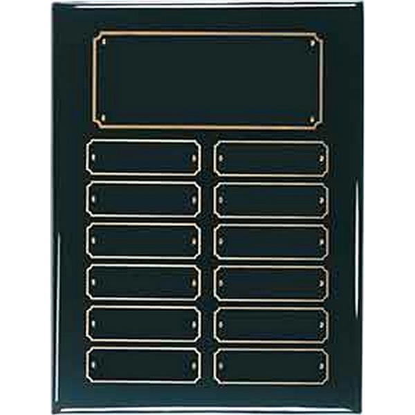 Black color option for 12 Plate Black Piano Finish Completed Perpetual Plaque
