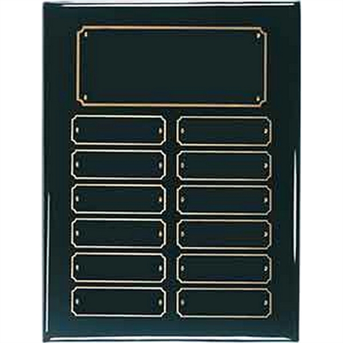 Main photo of 12 Plate Black Piano Finish Completed Perpetual Plaque