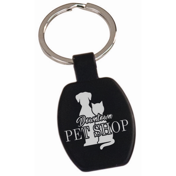 Black color option for Black Rectangular Metal Key Chain