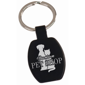 Photo of Black Rectangular Metal Key Chain